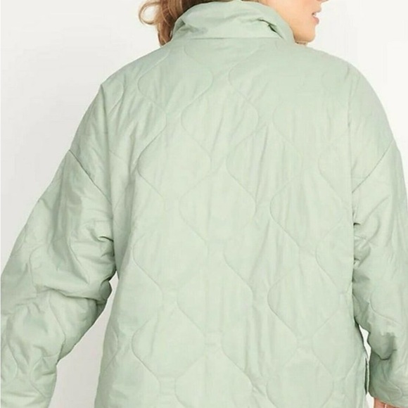 ❤️MAKE OFFER❤️ Old Navy Active green packable quilted half zip pullover PLUS XXL - Picture 2 of 9